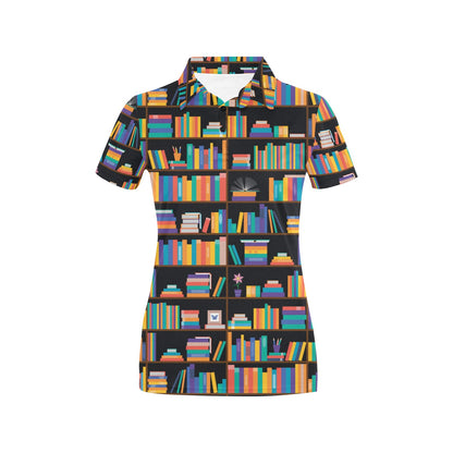 Book Pattern Print Design 05 Women's Polo Shirt