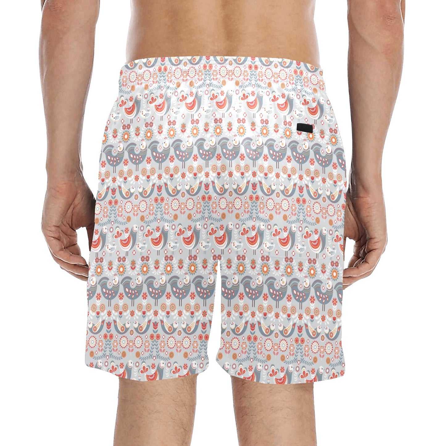 Swedish Nordic Design Print Men's Swim Trunks Beach Shorts