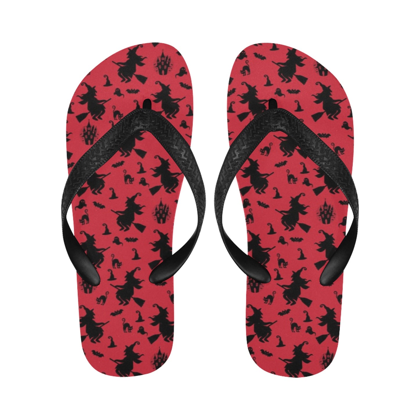 Witch Print Design LKS303 Flip Flops