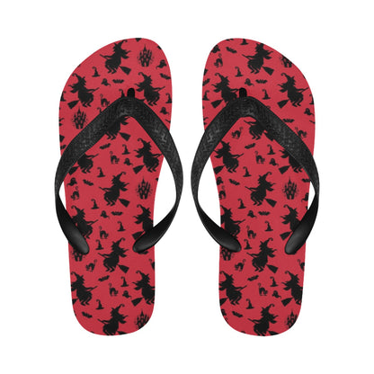 Witch Print Design LKS303 Flip Flops
