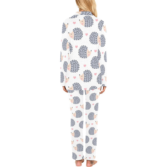 Hedgehog Baby Pattern Print Design 03 Women's Long Pajama Set