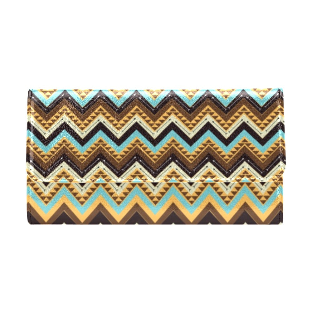 Southwest Pattern Print Design LKS301 Women's Trifold Wallet