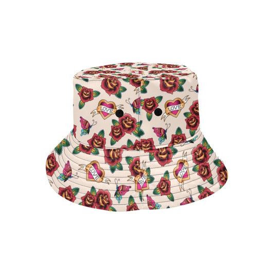 Tattoo Rose Print Design LKS302 Unisex Bucket Hat