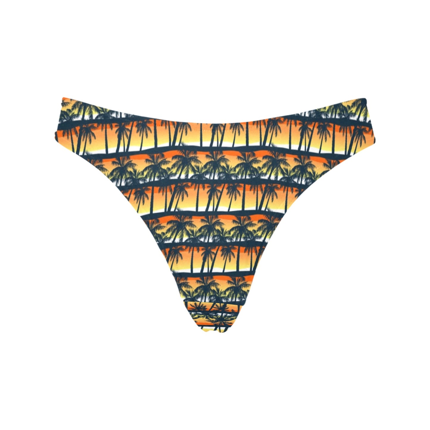 Palm Tree Sunset Design Print Women's Thongs