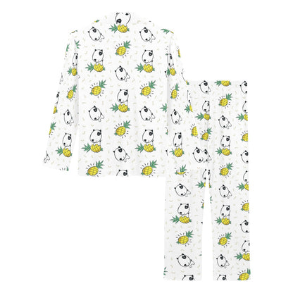 Bull Terriers Pattern Print Design 05 Women's Long Pajama Set