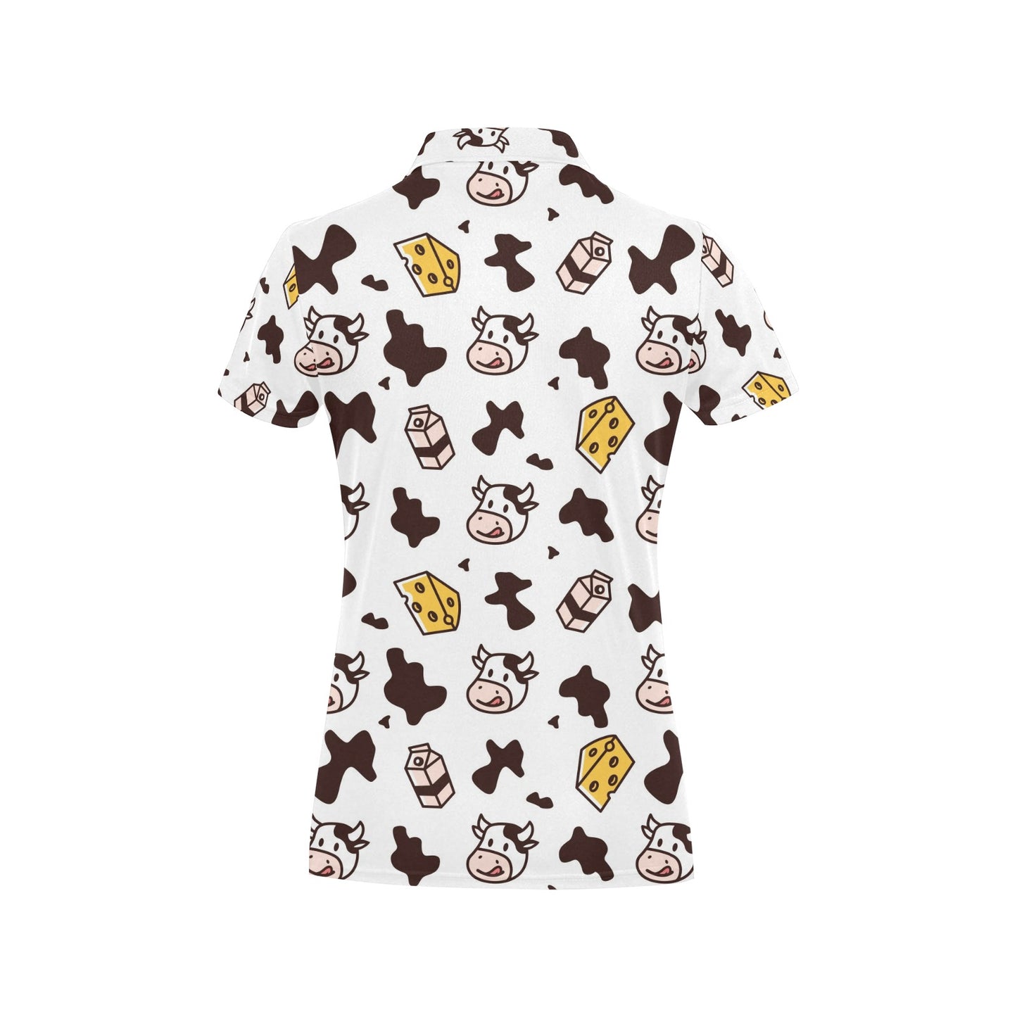 Cow Pattern Print Design 06 Women's Polo Shirt