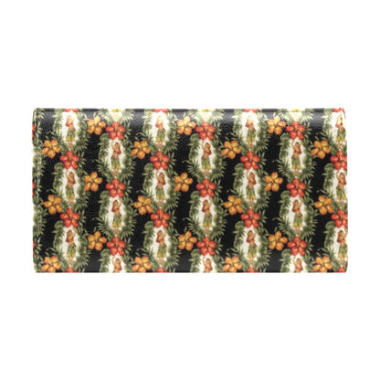Hawaiian Flower Hula Hibiscus Print Women's Trifold Wallet