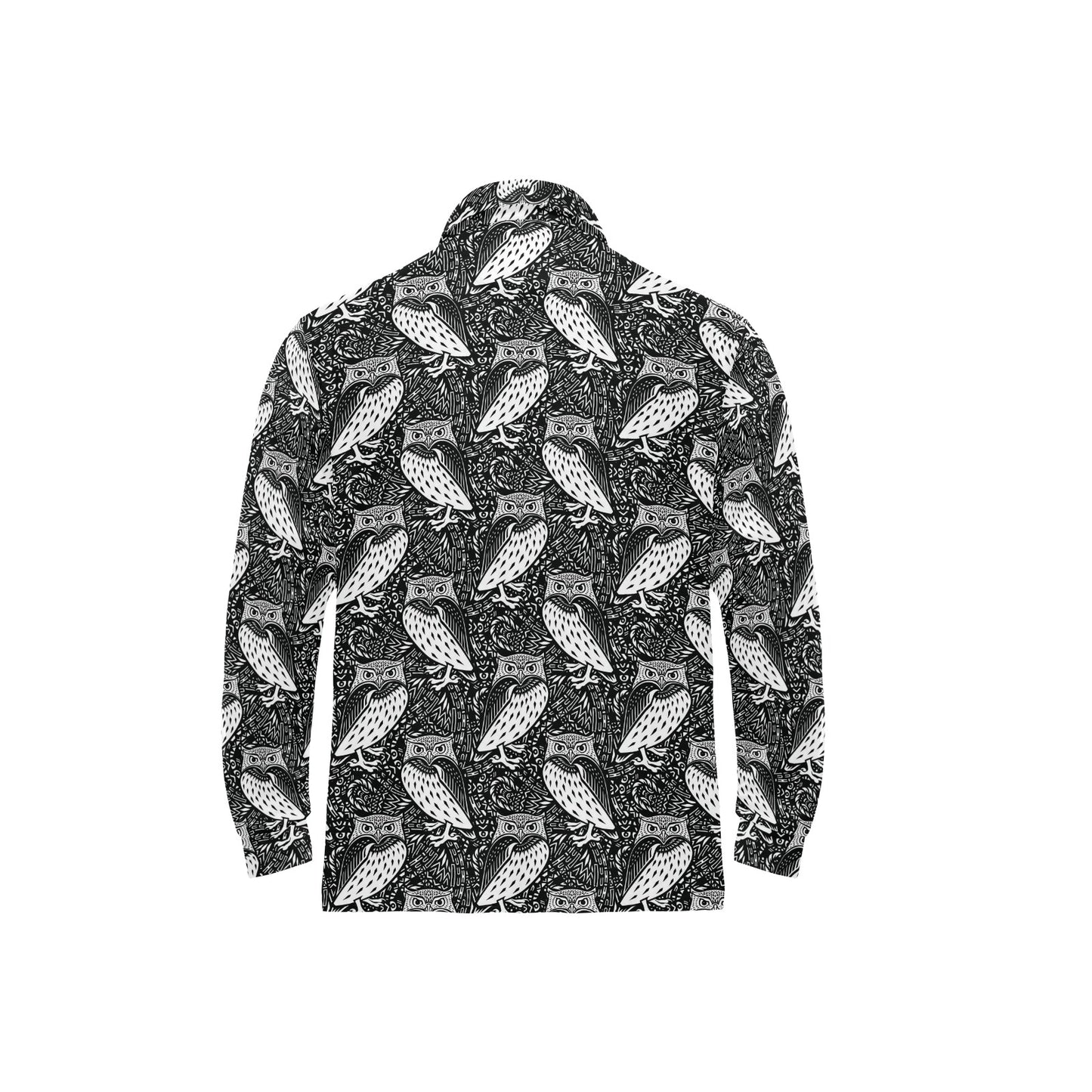 Tribal Pattern Print Design LKS308 Long Sleeve Polo Shirt For Men's