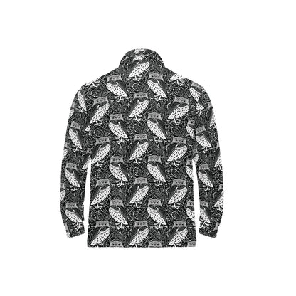 Tribal Pattern Print Design LKS308 Long Sleeve Polo Shirt For Men's