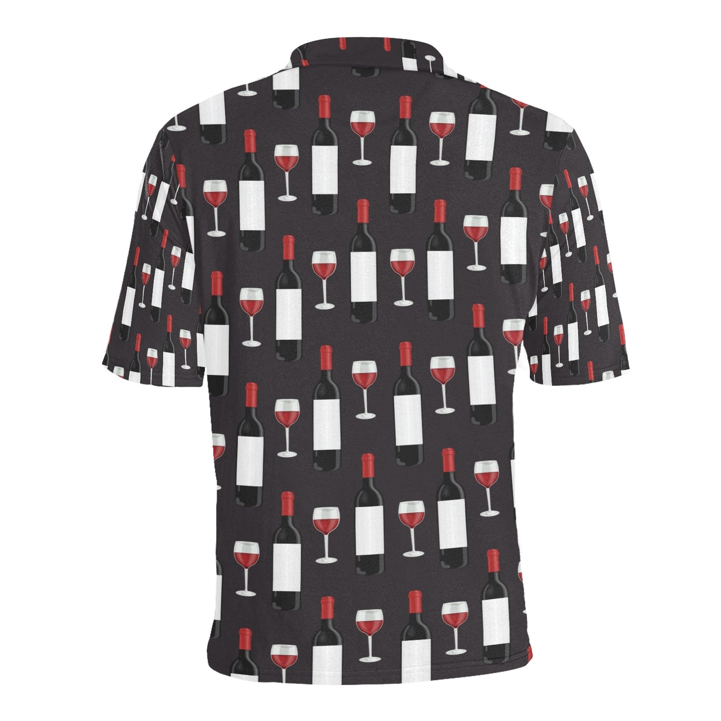 Wine Print Design LKS309 Men Polo Shirt