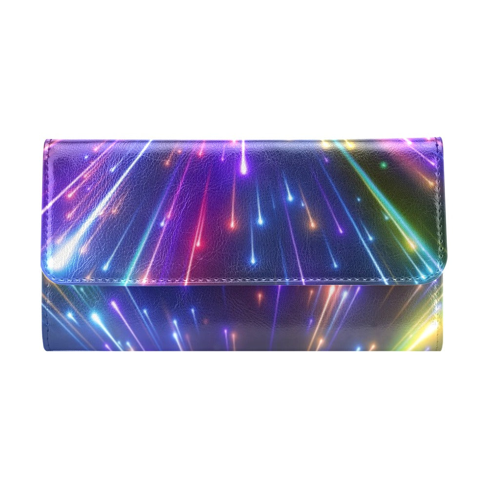 Celestial Rainbow Speed Light Women's Trifold Wallet