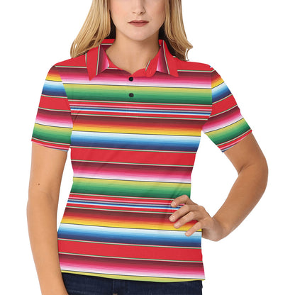 Serape Pattern Women's Polo Shirt