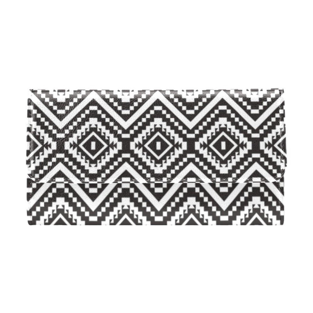 Tribal Pattern Print Design LKS303 Women's Trifold Wallet