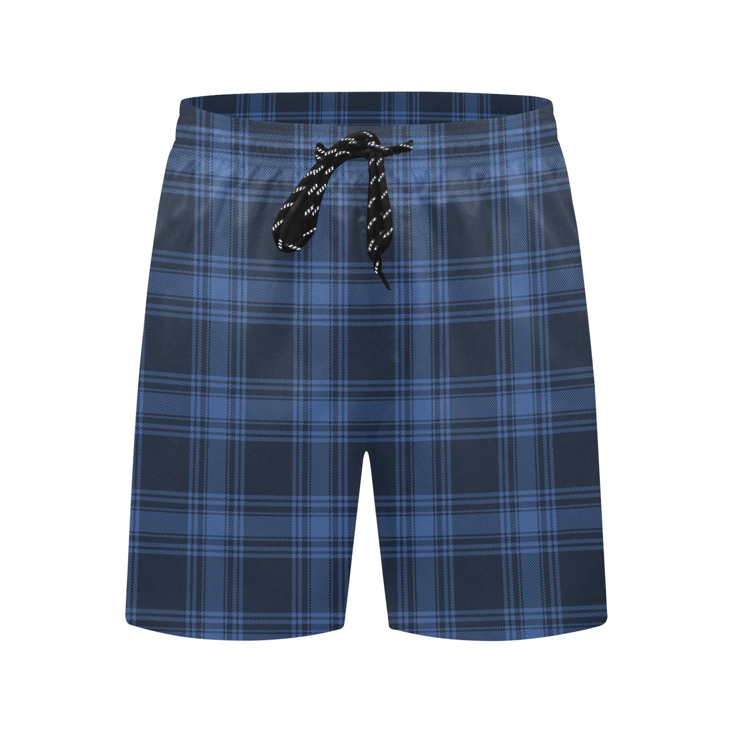 Tartan Blue Print Design LKS304 Men's Swim Trunks Beach Shorts