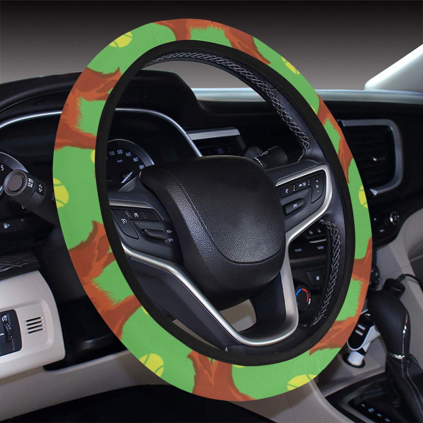 Setters Irish Print Design LKS302 Steering Wheel Cover with Elastic Edge