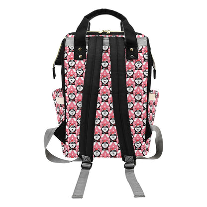 Siberian Huskies Christmas Themed Print Design LKS302 Diaper Bag Backpack