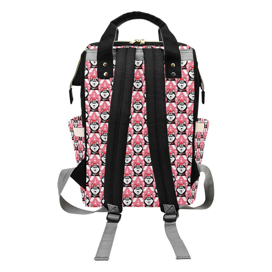 Siberian Huskies Christmas Themed Print Design LKS302 Diaper Bag Backpack