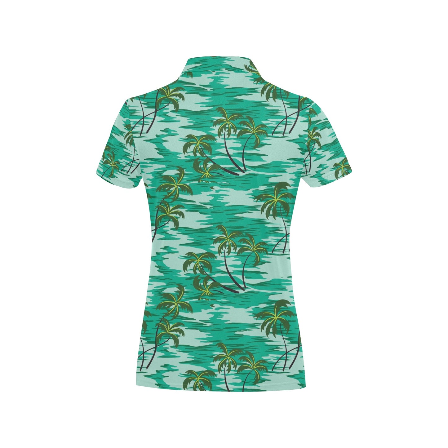 Palm Tree Pattern Print Design A01 Women's Polo Shirt