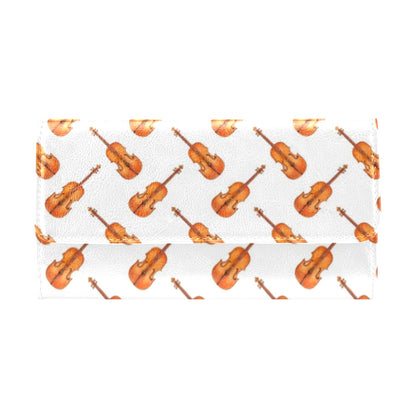 Violin Print Design LKS401 Women's Trifold Wallet