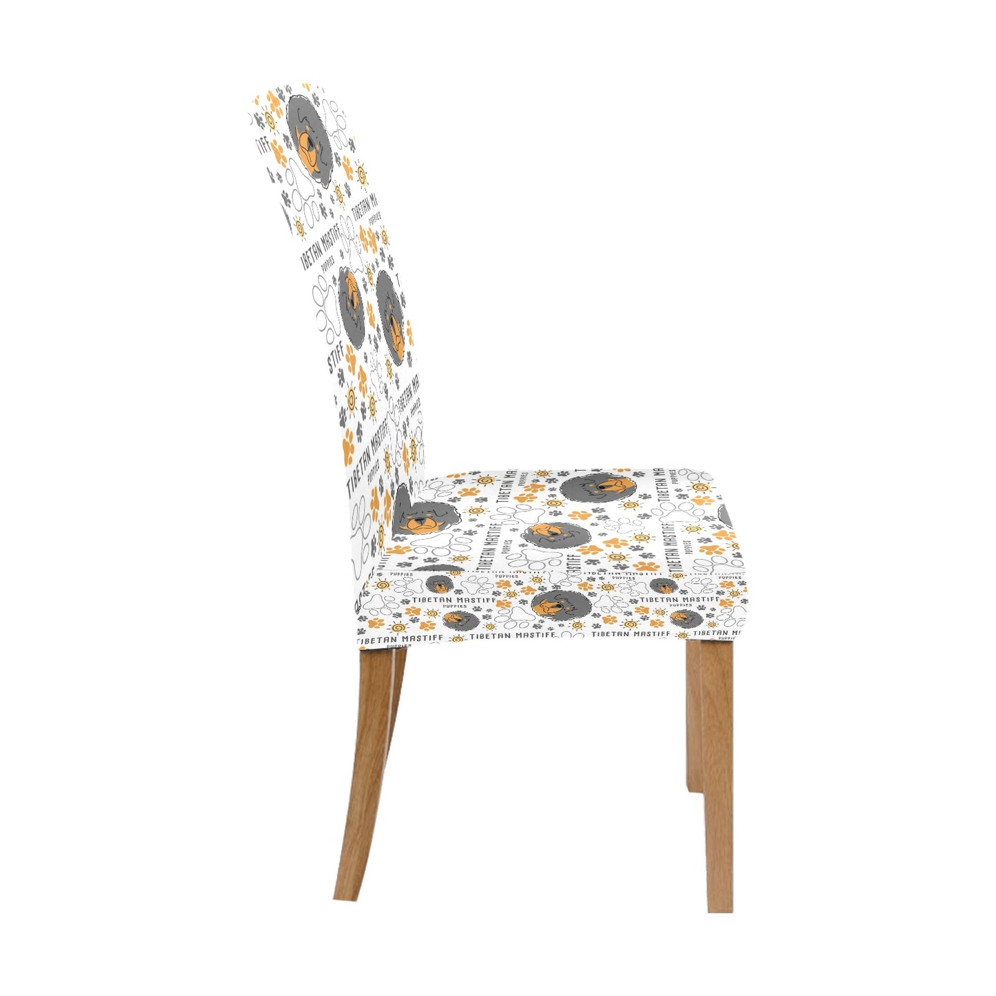 Tibetan Mastiffs Print Design LKS302 Dining Chair Slipcover