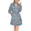 Seaweed Print Design LKS304 Women's Fleece Robe