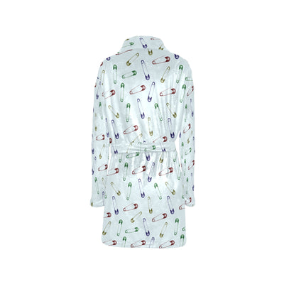 Safety Pin Print Design LKS303 Women's Fleece Robe