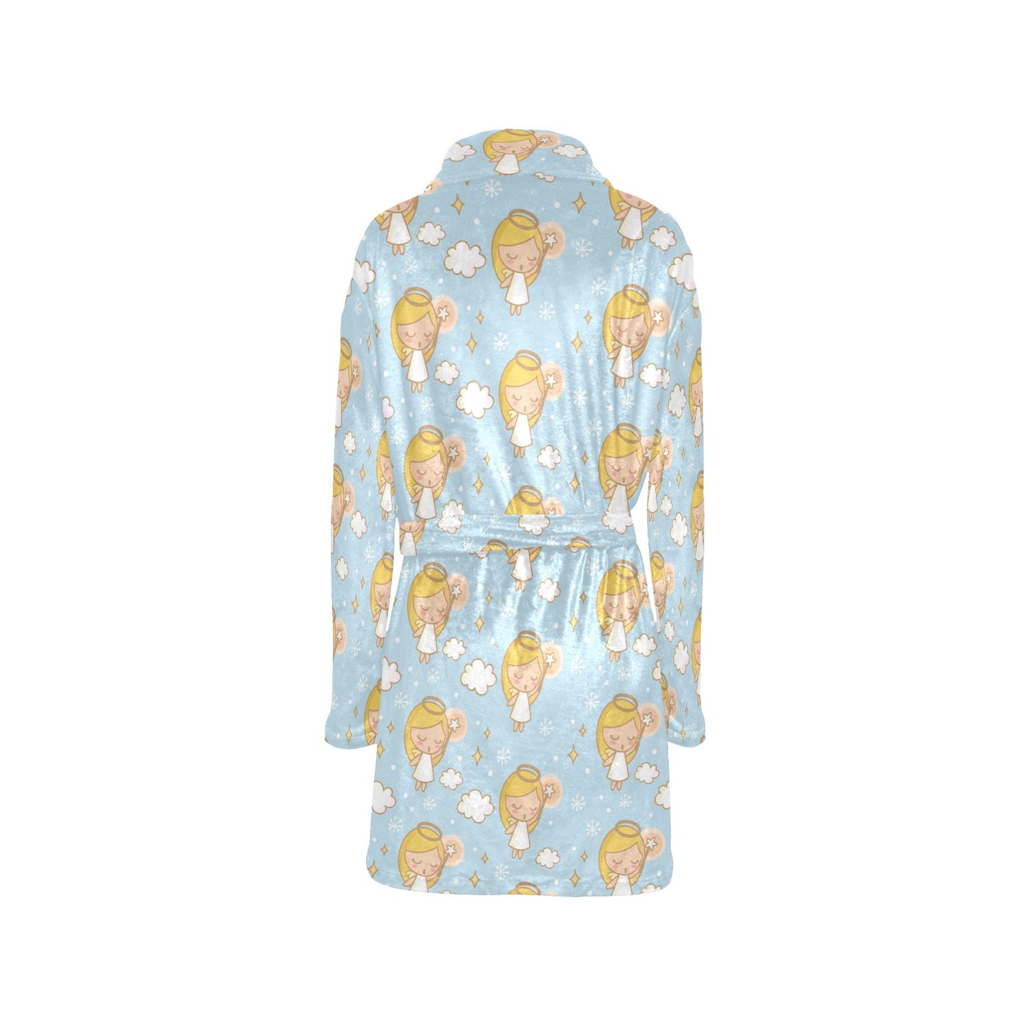 Angel Pattern Print Design 05 Women's Fleece Robe