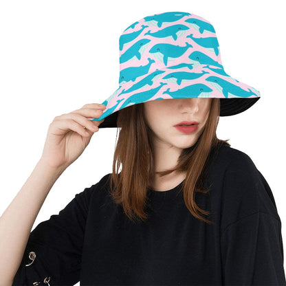 Whale Print Design LKS302 Unisex Bucket Hat