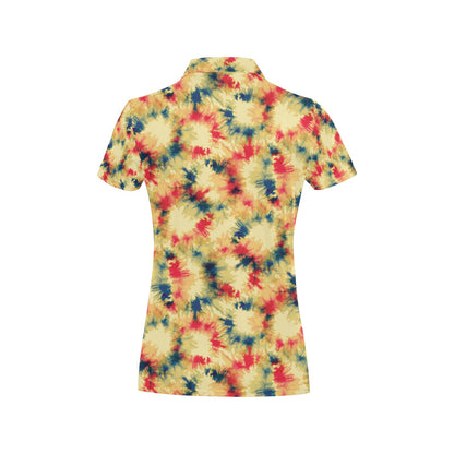 Tie Dye Print Design LKS302 Women's Polo Shirt