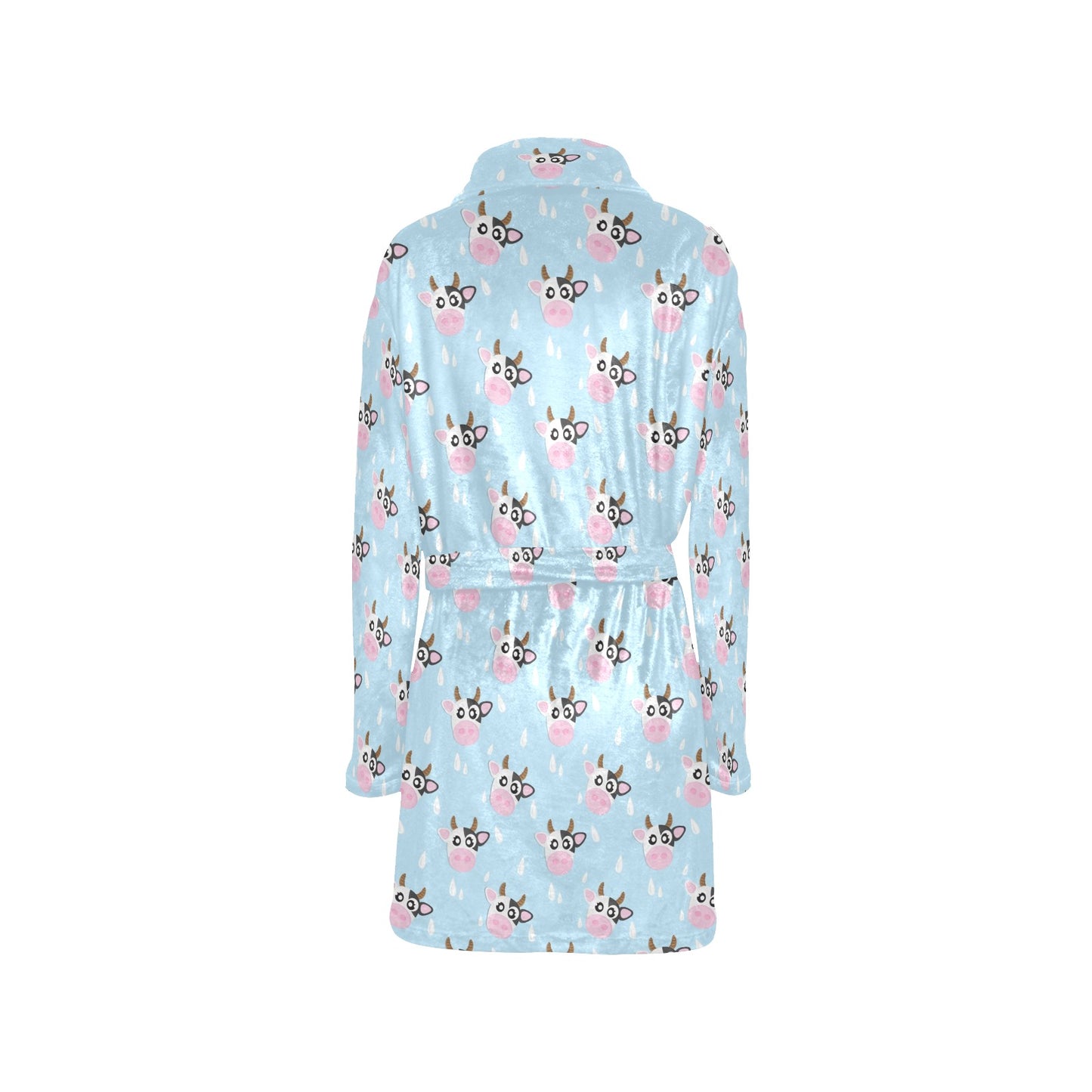 Cow Pattern Print Design 07 Women's Fleece Robe