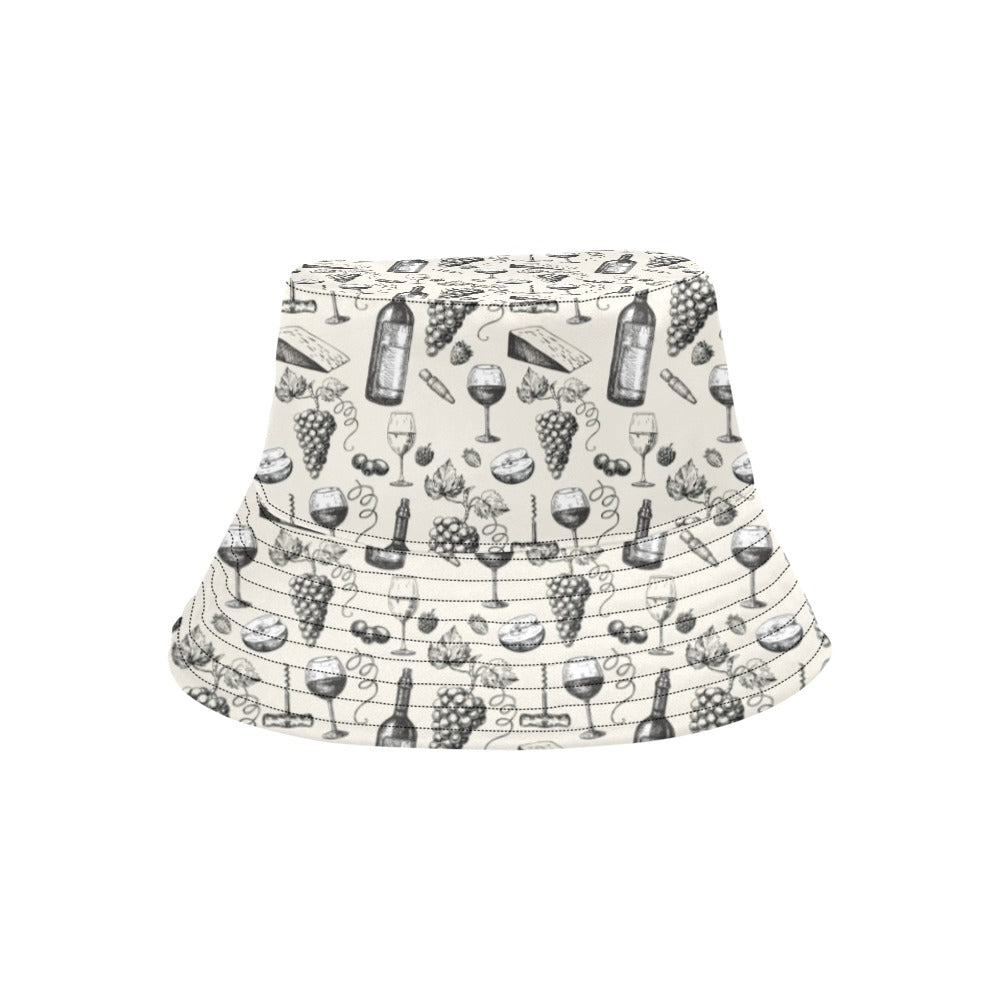 Wine Themed Print Design LKS306 Unisex Bucket Hat