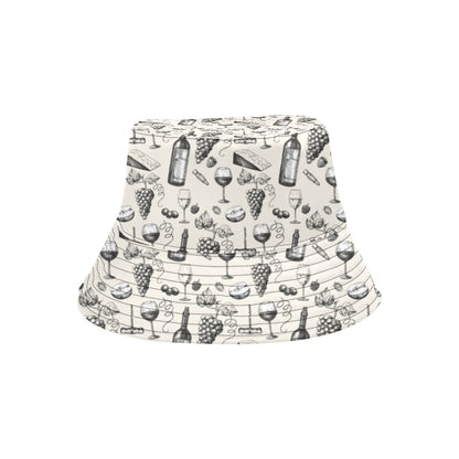 Wine Themed Print Design LKS306 Unisex Bucket Hat
