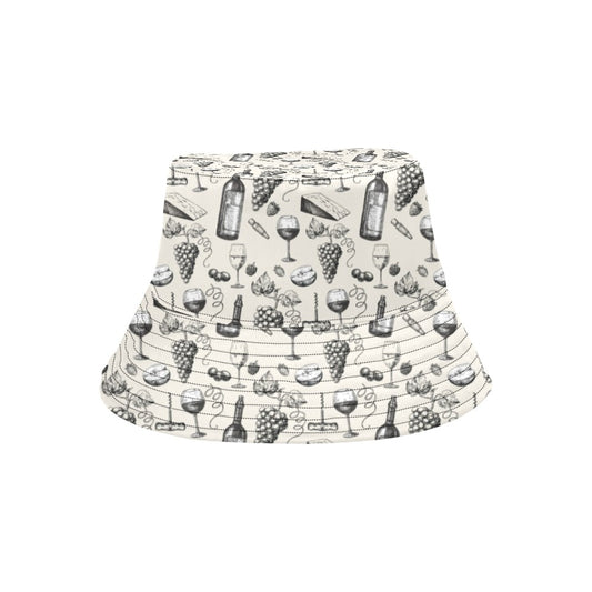 Wine Themed Print Design LKS306 Unisex Bucket Hat