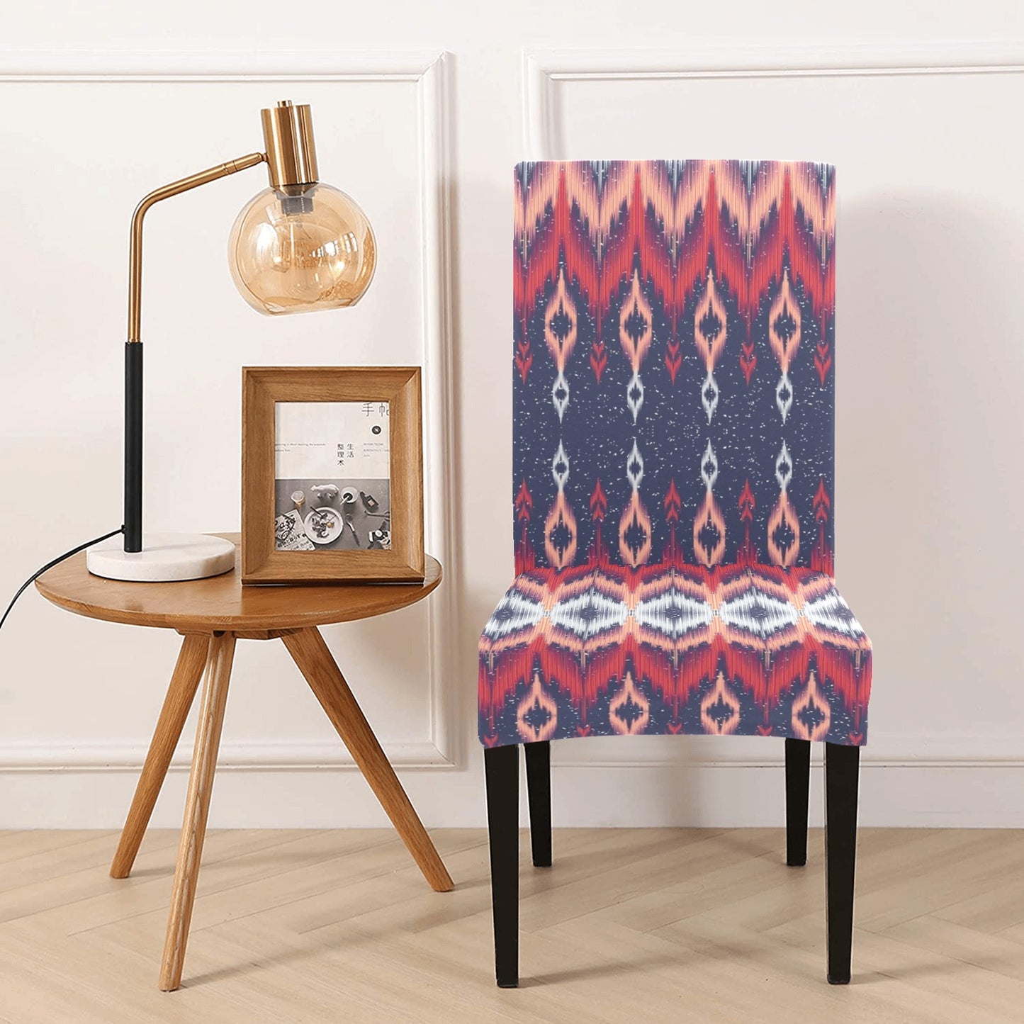Ikat Print Design LKS401 Dining Chair Slipcover