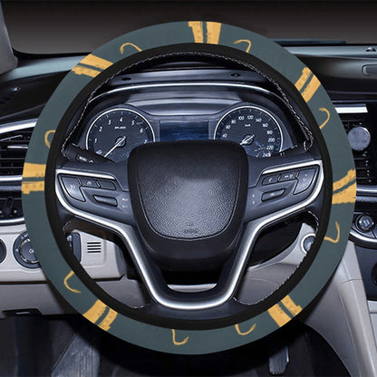 Saxophone Print Design LKS401 Steering Wheel Cover with Elastic Edge