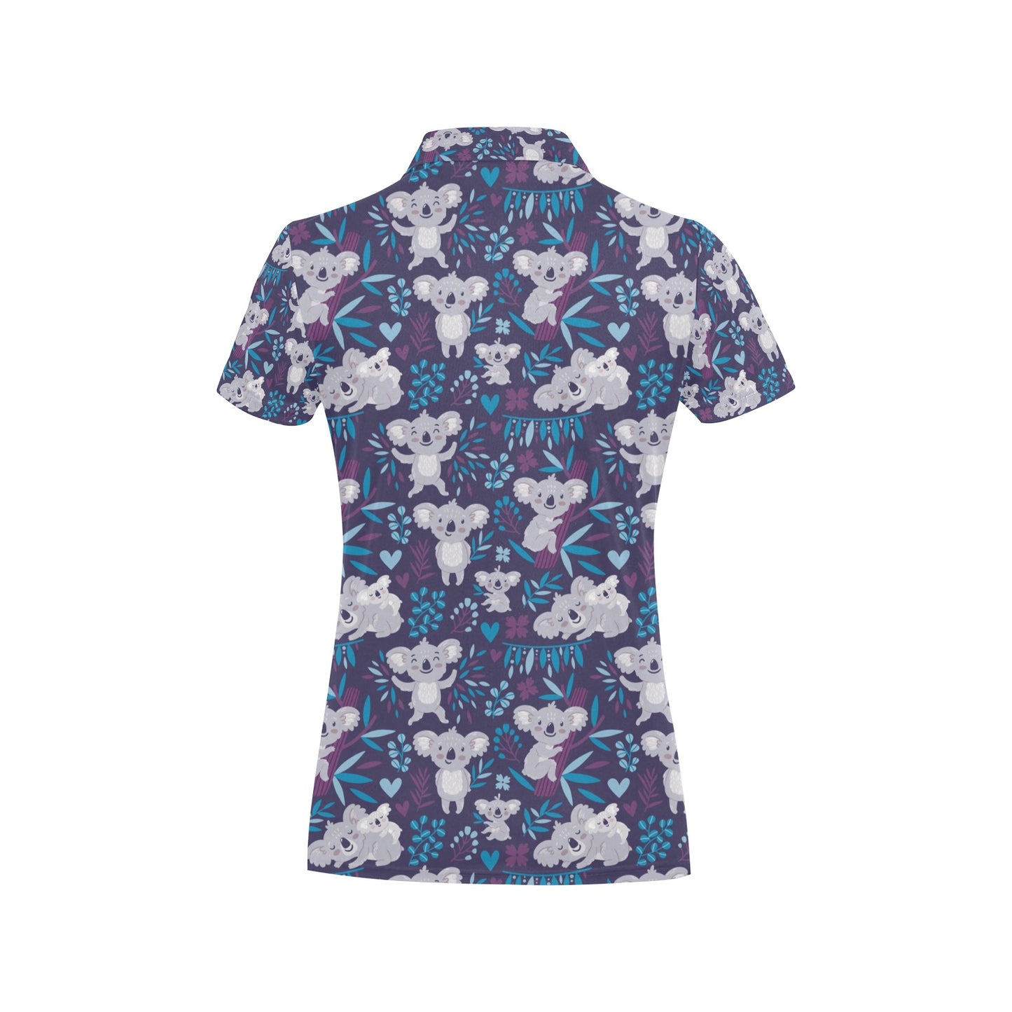 Koala Cute Themed Design Print Women's Polo Shirt
