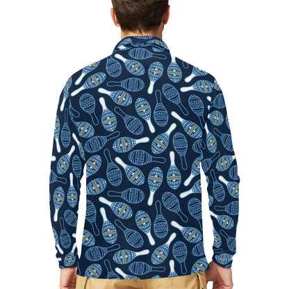 Maracas Print Design LKS401 Long Sleeve Polo Shirt For Men's