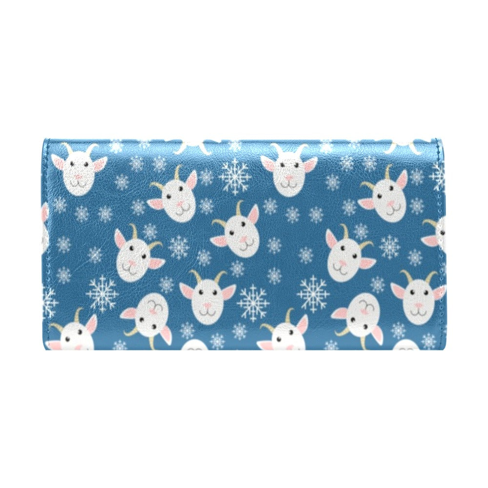 Goat Print Design LKS402 Women's Trifold Wallet