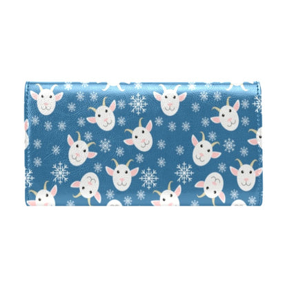 Goat Print Design LKS402 Women's Trifold Wallet