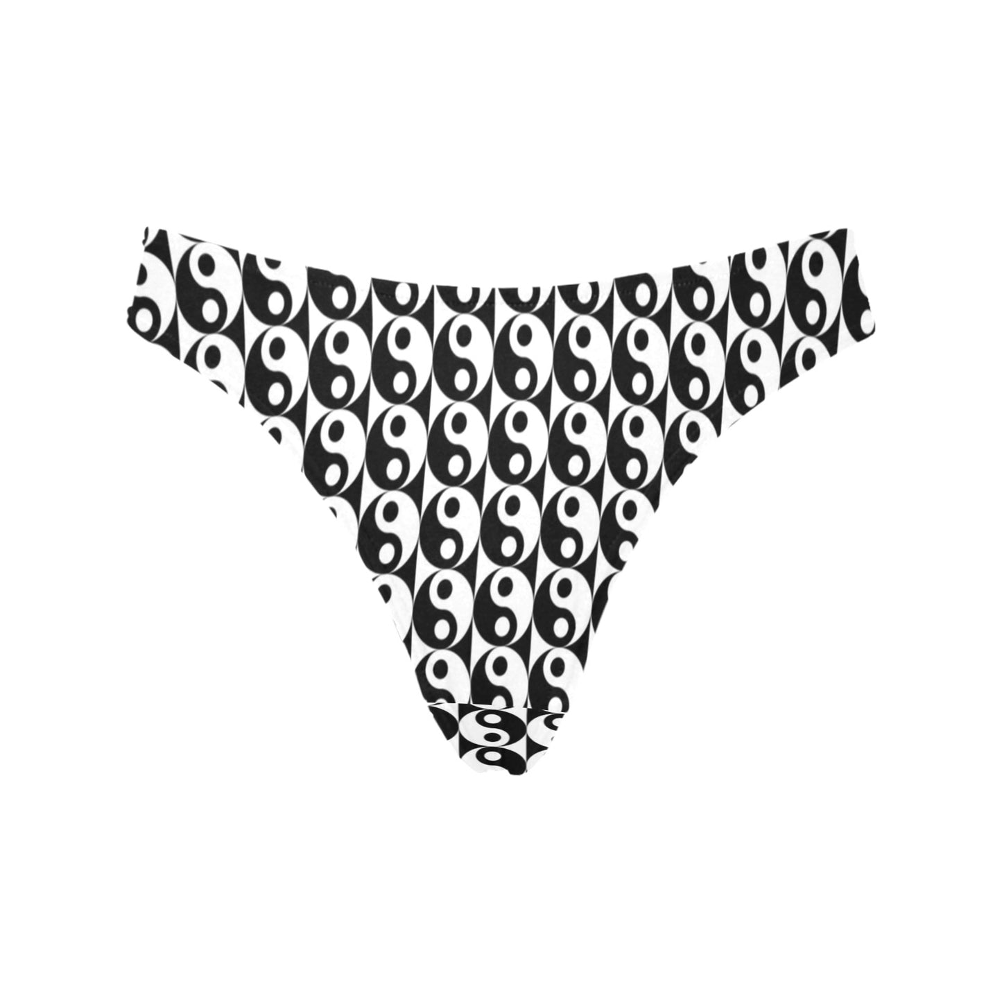 Yin Yang Classic Pattern Design Print Women's Thongs