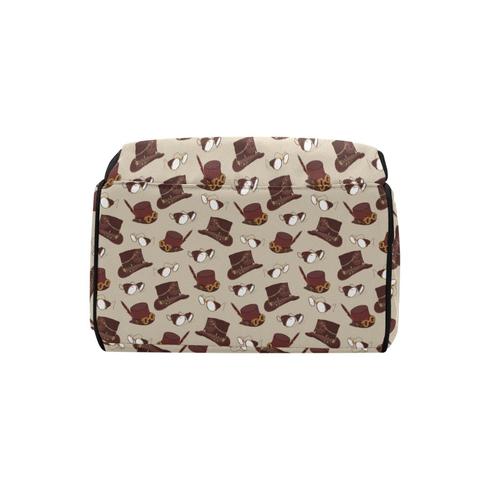 Steampunk Hat Print Design LKS301 Diaper Bag Backpack