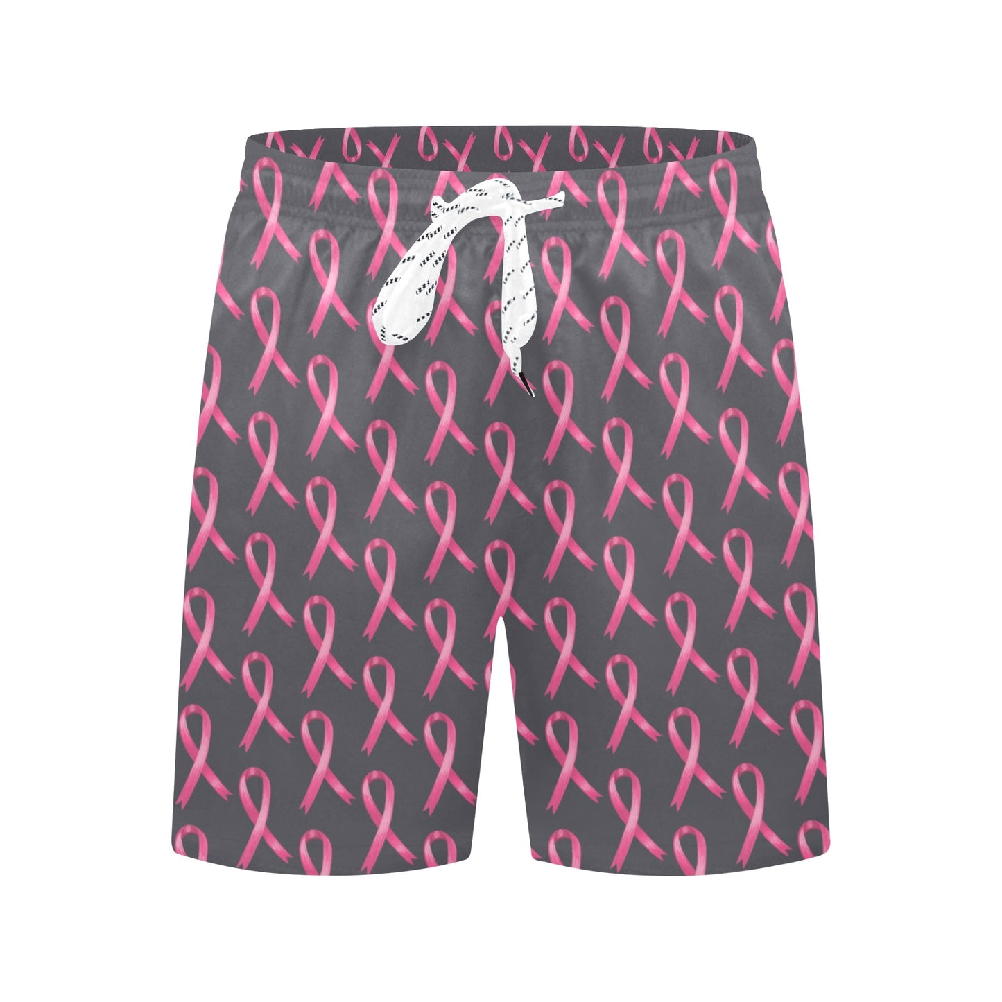 Breast Cancer Awareness Pattern Men's Swim Trunks Beach Shorts