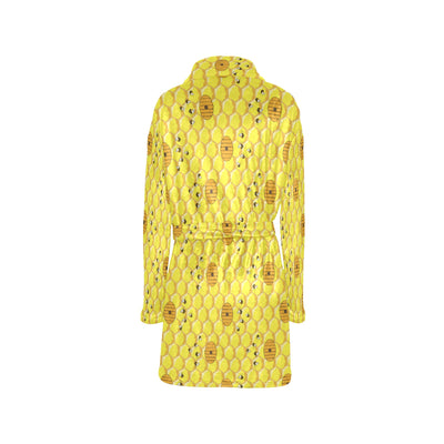 Honey Bee Print Design LKS303 Women's Fleece Robe