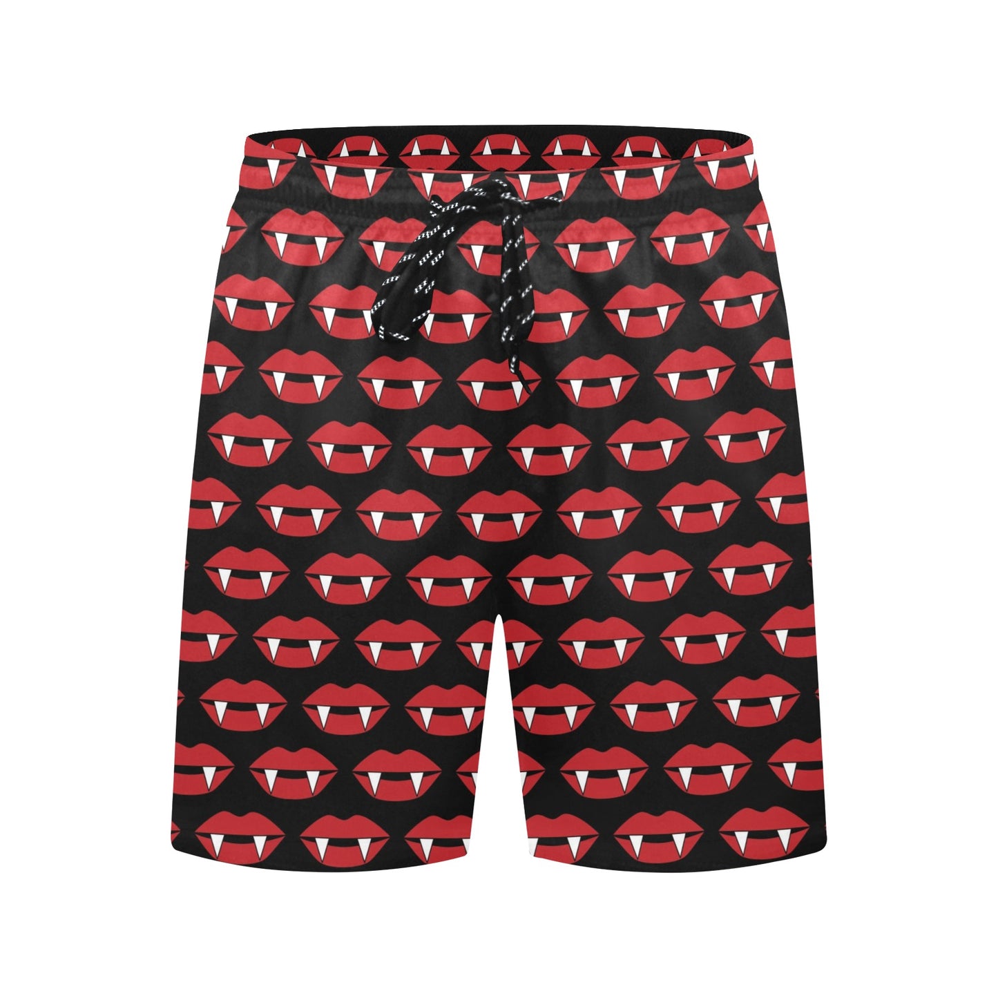 Vampire Lips Print Design LKS302 Men's Swim Trunks Beach Shorts