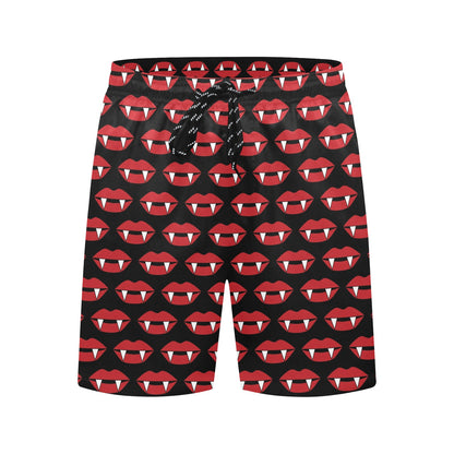 Vampire Lips Print Design LKS302 Men's Swim Trunks Beach Shorts