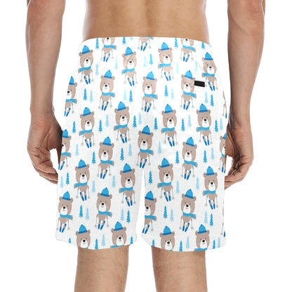 Ski Print Design LKS306 Men's Swim Trunks Beach Shorts