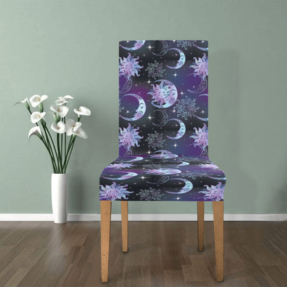 Sun Moon Print Design LKS303 Dining Chair Slipcover