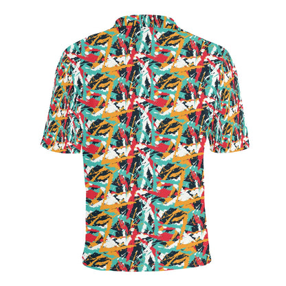 Splatter Print Design LKS304 Men Polo Shirt