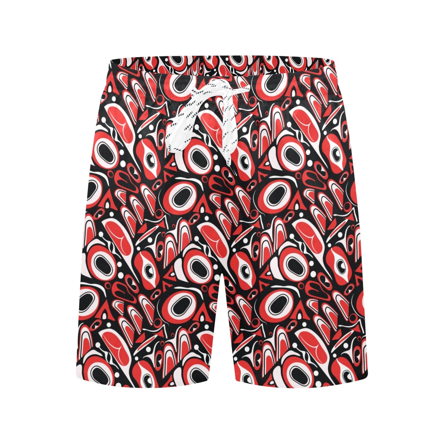 Totem Pole Texture Design Men's Swim Trunks Beach Shorts