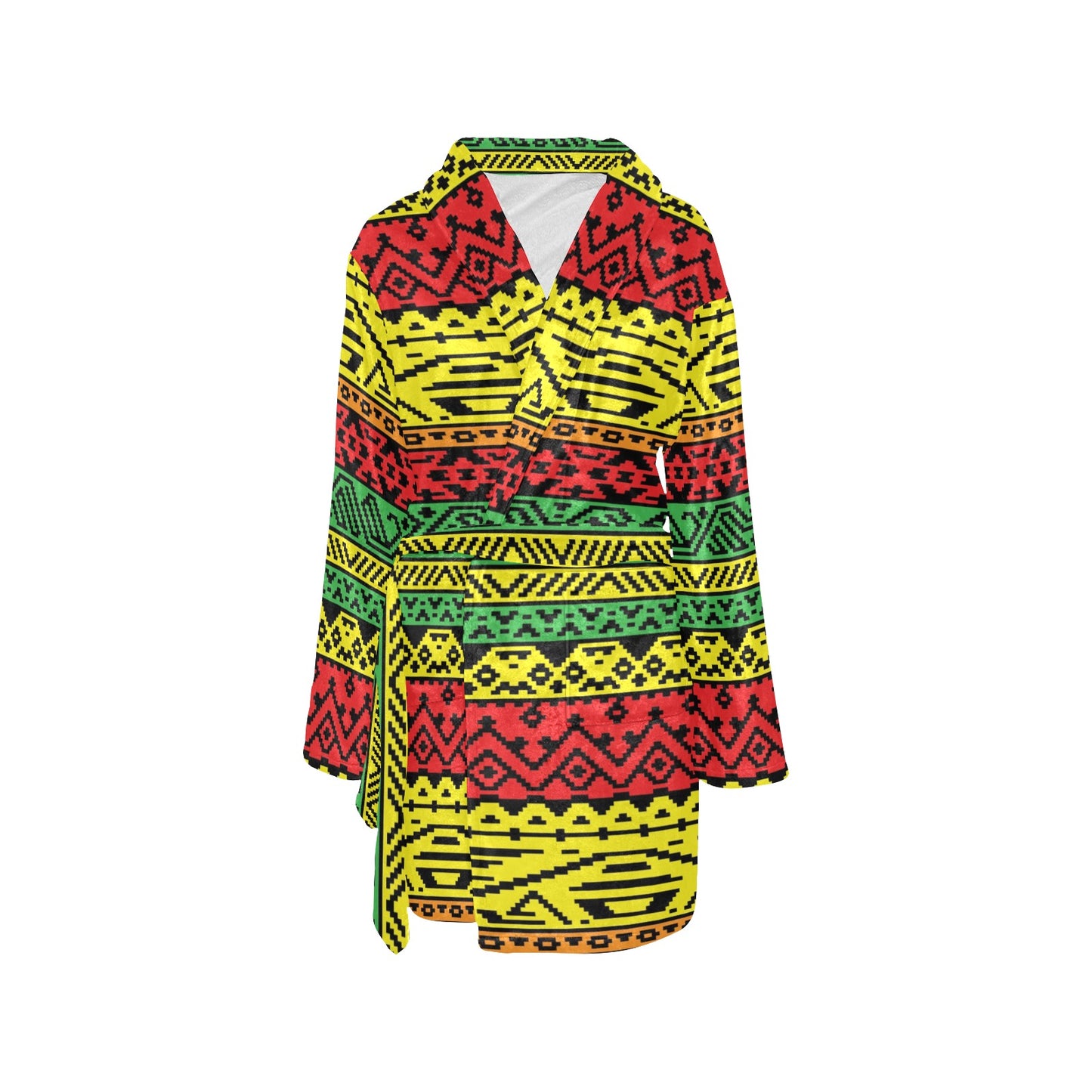 Rastafarian Pattern Print Design A02 Women's Fleece Robe